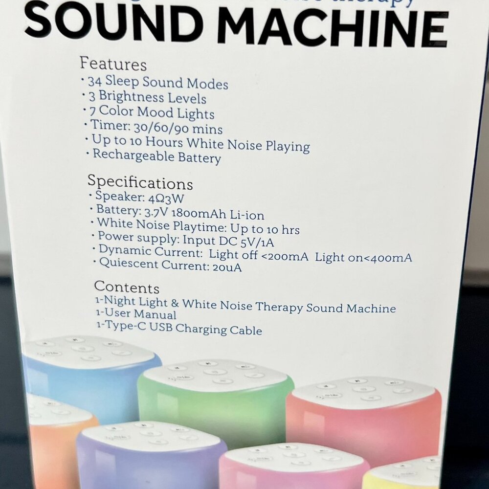 NEW Sealy Night Light & White Noice Therapy Sound Machine - Picture 9 of 11